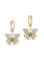 Vip Taşlı Gold Küpe