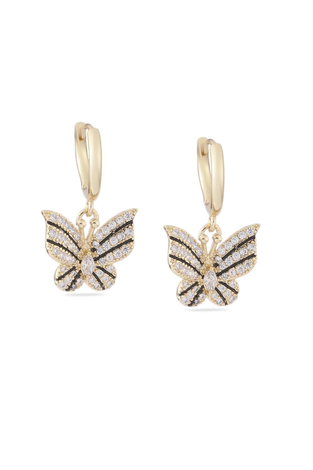 Vip Taşlı Gold Küpe 1 Vip Taşlı Gold Küpe