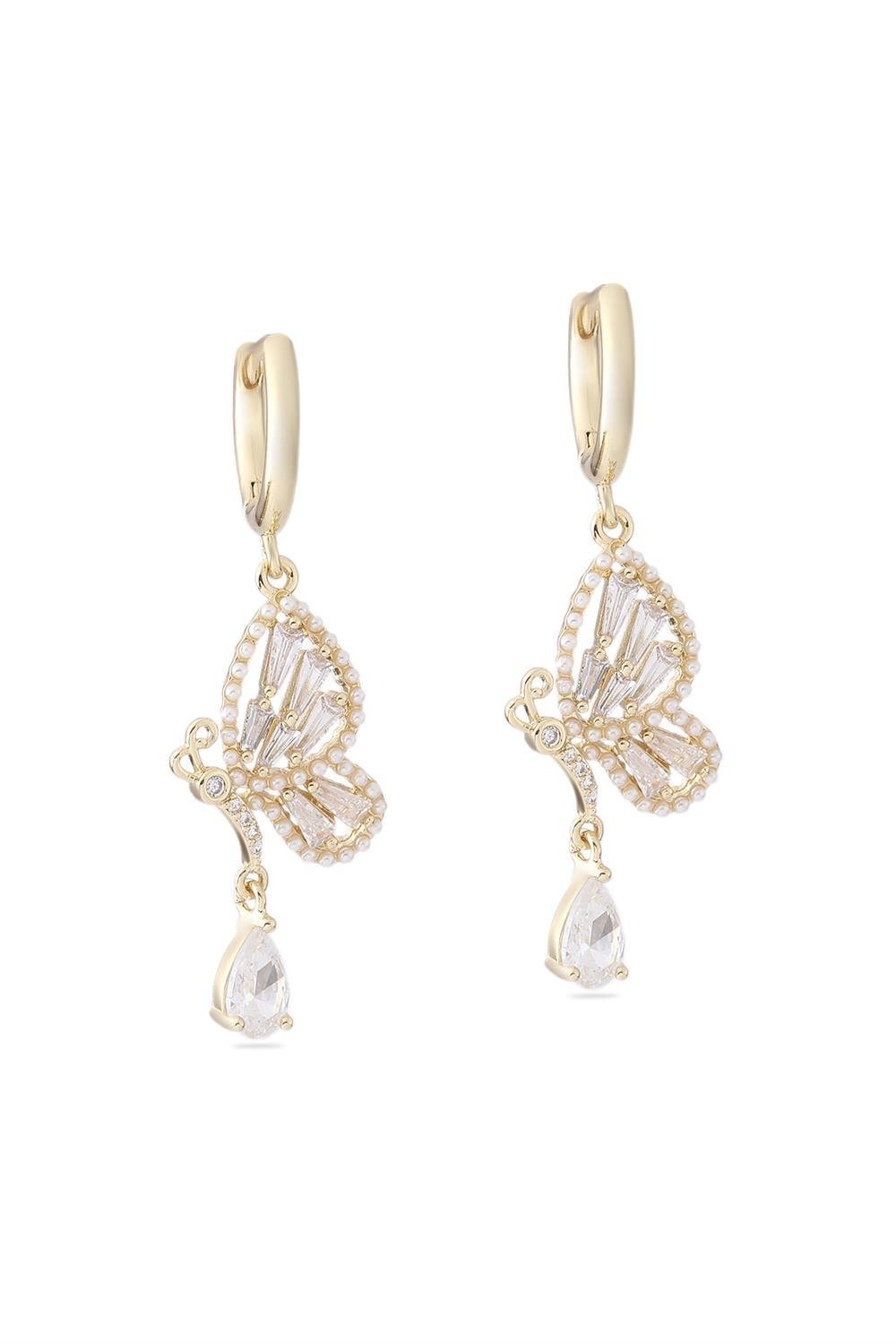 Vip Taşlı Gold Küpe 1 Vip Taşlı Gold Küpe