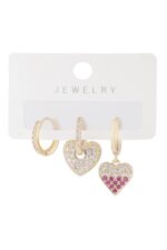 Vip Taşlı Gold Küpe