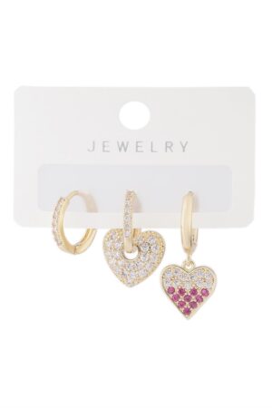 Vip Taşlı Gold Küpe