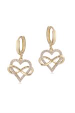 Vip Taşlı Gold Küpe