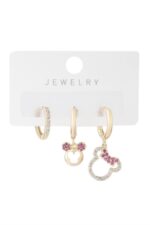 Vip Taşlı Gold Küpe