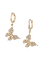 Vip Taşlı Gold Küpe