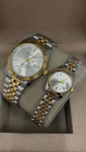 Çelik Takvimli Çift Saati