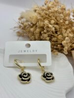 Vip Taşlı Gold Küpe