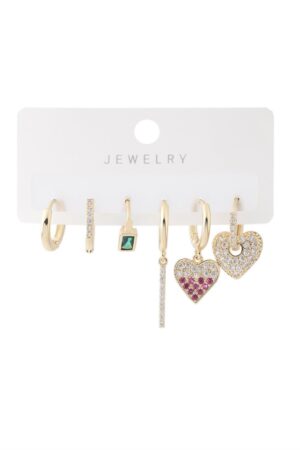 Vip Altılı Gold Küpe