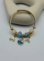 Çelik Gold Charm Bileklik