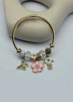 Çelik Gold Charm Bileklik