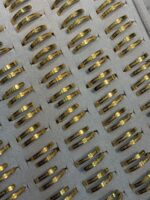 Çelik Gold Ayetel Kürsi Yüzük (Ayarlanabilir)