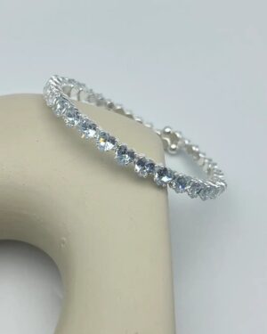 Vip Silver Taşlı Su Yolu Bileklik