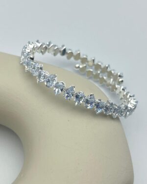 Vip Silver Taşlı Su Yolu Bileklik