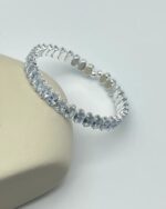 Vip Silver Taşlı Su Yolu Bileklik