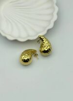 Çelik Gold Büyük Boy Damla Küpe