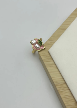 Çelik Gold Renkli Ayarlanabilir Yüzük 