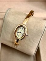 Kadın Kelepçe Gold Kol Saati