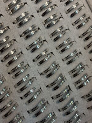 Çelik Gümüş Renk Ayetel Kürsi Yüzük (Ayarlanabilir)