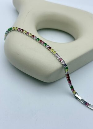 Çelik Silver Renkli Baget Taşlı Su Yolu Bileklik