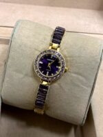 Taşlı Gold Kadın Saat