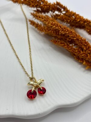 Çelik Kiraz Kolye