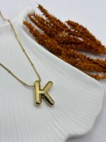 Çelik K Harf Kolye