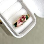 Ayarlanabilir Mineli Çiçek Yüzük