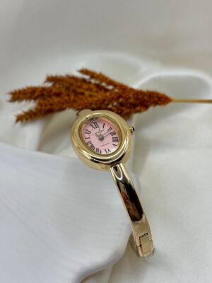 Pembe Gold Premium Kelepçe Saat