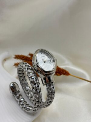 Gümüş Renk Yılan Saat