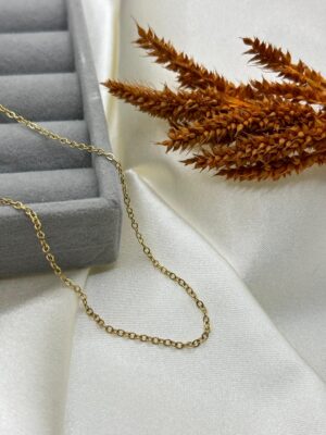 Çelik Gold Zincir Kolye 45 cm