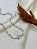 Vip Çelik Taşlı Kolye