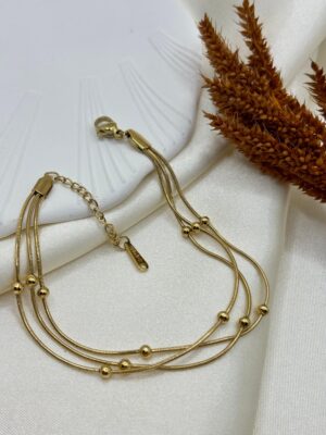 Çelik Gold 3'lü Dorika Bileklik