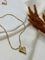 Çelik Dorika Kalp Kolye