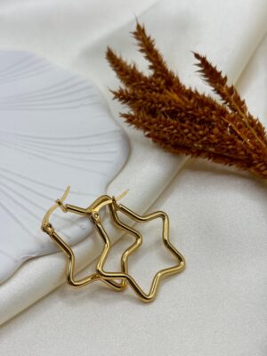 Çelik Yıldız Küpe