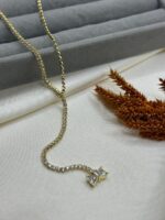 Çelik Taşlı Y Kolye