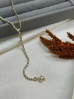 Çelik Taşlı Y Kolye