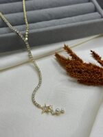 Çelik Taşlı Y Kolye