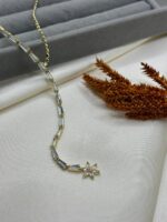 Çelik Taşlı Y Kolye