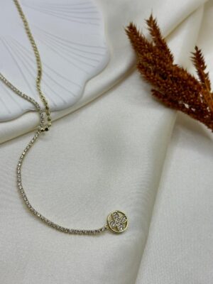 Çelik Taşlı Y Kolye