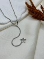 Çelik Taşlı Y Kolye