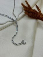 Çelik Taşlı Y Kolye