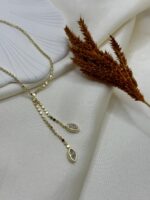 Çelik Taşlı Y Kolye