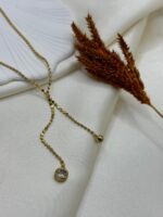 Çelik Taşlı Y Kolye