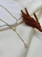 Çelik Taşlı Y Kolye