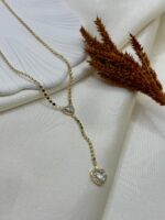 Çelik Taşlı Y Kolye