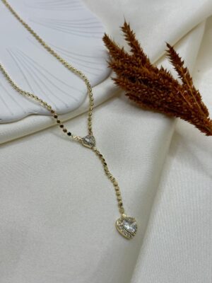 Çelik Taşlı Y Kolye