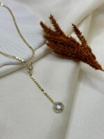 Çelik Taşlı Y Kolye