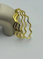 Çelik 3'lü İnce Zikzak Ajda Bilezik 6.0 mm