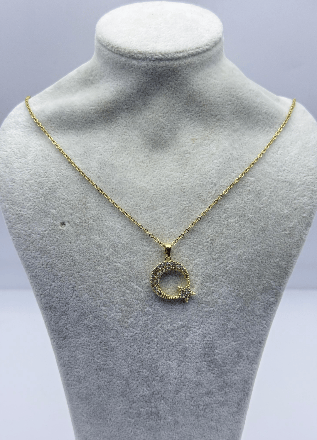 Çelik Gold Ay Yıldız Taşlı Çıtır Kolye 2 Çelik Gold Ay Yıldız Taşlı Çıtır Kolye - Görsel 2