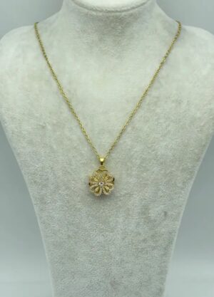 Çelik Gold Dönen Kolye