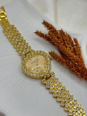 Kadın Kalp Gold Saat